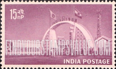 FindYourStampsValue: Republic of India: Exhibition gate - भारत गणराज्य: प्रदर्शनी का द्वार