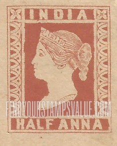 FindYourStampsValue: East India Company: Queen Victoria - ईस्ट इंडिया कंपनी: महारानी विक्टोरिया