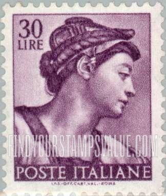FindYourStampsValue: Designs from Sistine Chapel by Michelangelo: Eritrean Sybil