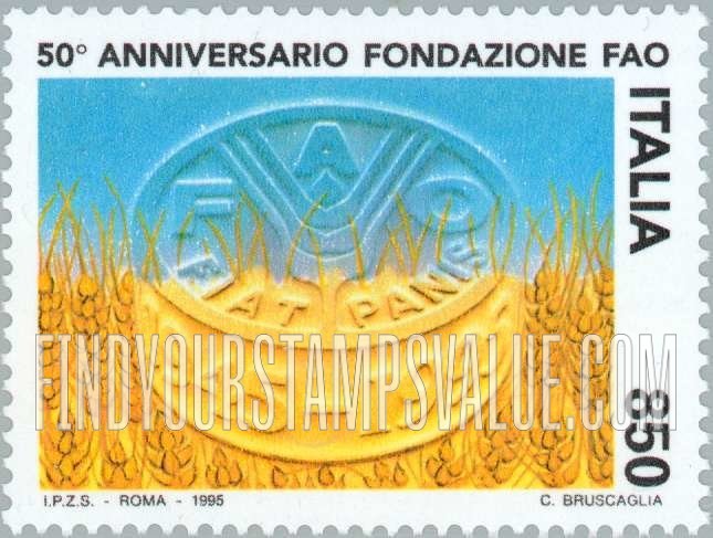 FindYourStampsValue: FAO, 50th Anniversary