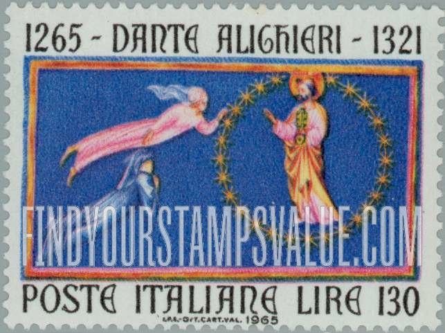 FindYourStampsValue: Dante in Paradise interro gated by St. Peter on faith horizontal