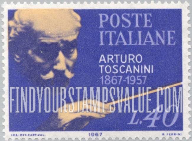 FindYourStampsValue: Arturo Toscanini (1867-1957), Conductor