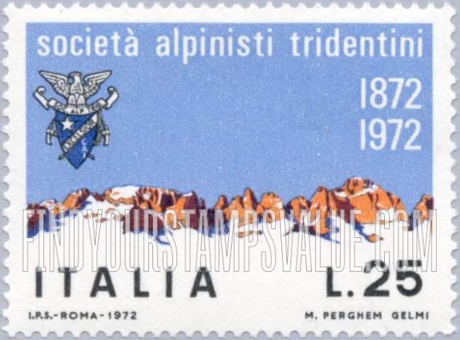 FindYourStampsValue: Brenta Mountains, Society Emblem