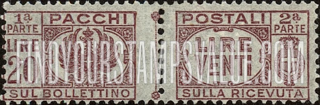 FindYourStampsValue: PARCEL POST - Pacchi Postali: Type of 1927 With Fasces Removed