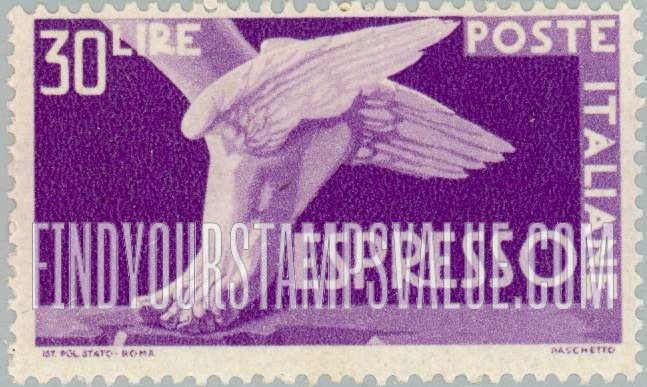 FindYourStampsValue: SPECIAL DELIVERY - Winged Foot