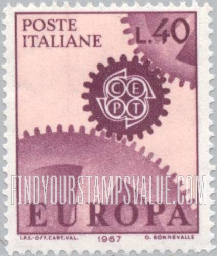 FindYourStampsValue: Europa Issue, 1967: Common Design Type