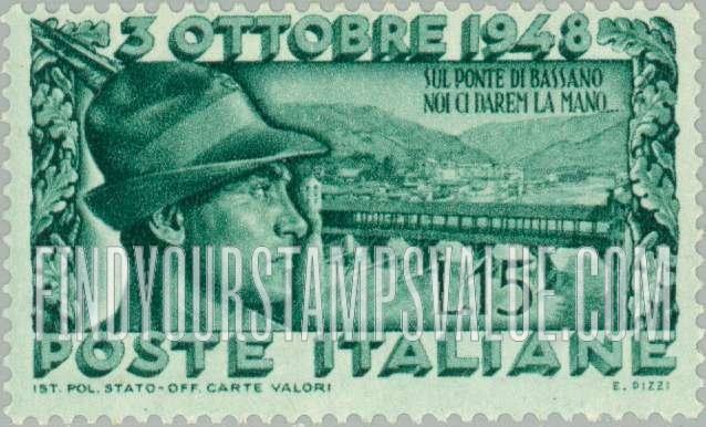 FindYourStampsValue: Alpine Soldier and Bassano Bridge