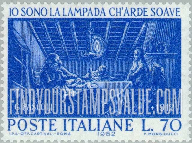 FindYourStampsValue: Family Scene “I am the Lamp that Glows so Gently ...”