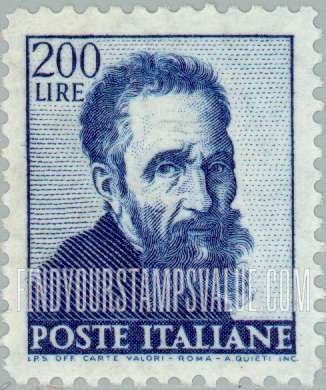 FindYourStampsValue: Designs from Sistine Chapel by Michelangelo: Self-portrait