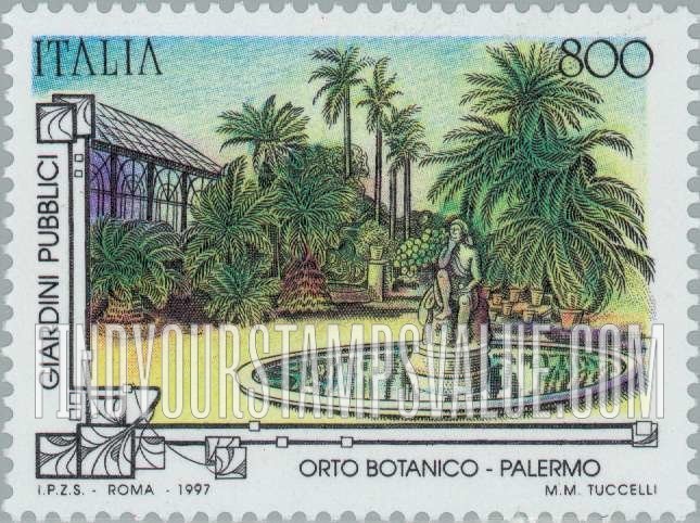 FindYourStampsValue: Public Gardens: Orto Botanical Gardens, Palermo