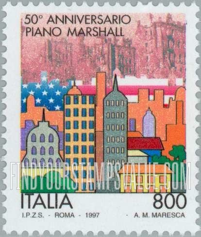 FindYourStampsValue: Marshall Plan, 50th Anniversary