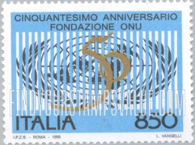 FindYourStampsValue: UN, 50th Anniversary