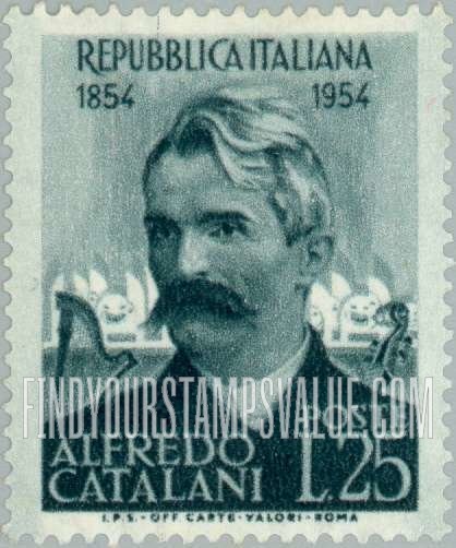 FindYourStampsValue: Alfredo Catalani, Composer, Birth Centenary