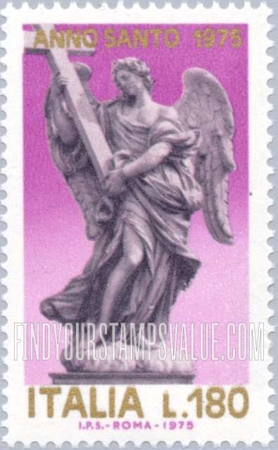 FindYourStampsValue: Holy Year 1975: Angel with Cross