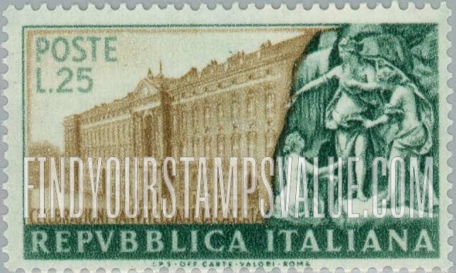 FindYourStampsValue: Palace of Caserta and Statuary