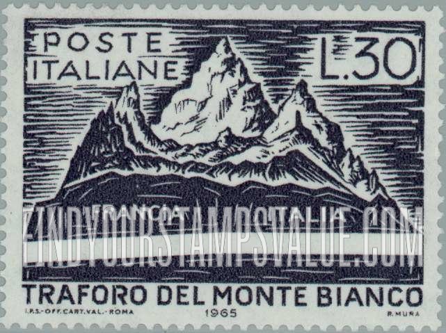 FindYourStampsValue: Mont Blanc and Tunnel