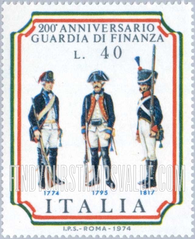 FindYourStampsValue: Customs Frontier Guards, 1774,1795, 1817