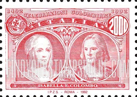 FindYourStampsValue: Voyages of Columbus: Queen Isabella and Columbus