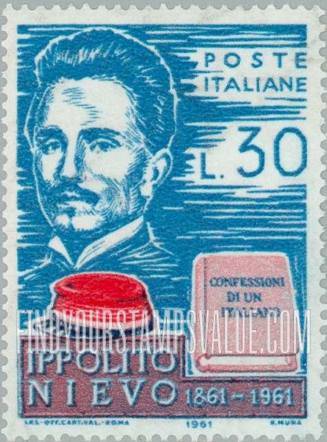 FindYourStampsValue: Ippolito Nievo (1831-61), Writer
