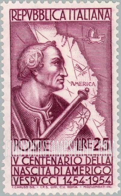 FindYourStampsValue: Amerigo Vespucci and Map