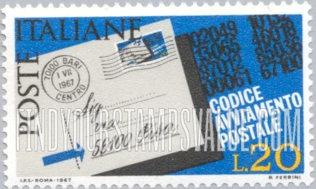 FindYourStampsValue: Postal Card with Postal Zone Number