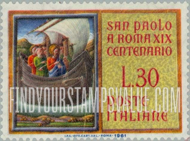 FindYourStampsValue: St. Paul Aboard Ship