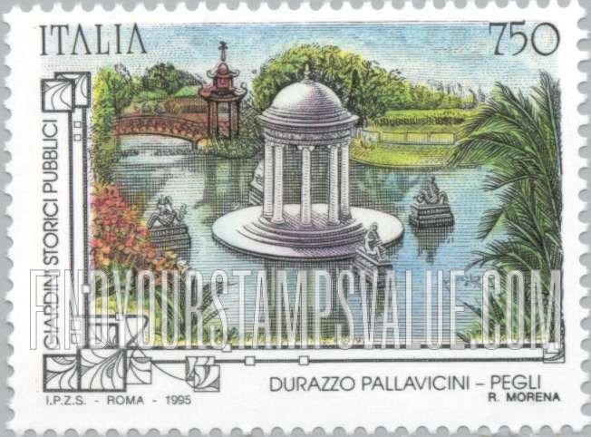 FindYourStampsValue: Historical Public Gardens: Durazzo Pallavicini, Pegli