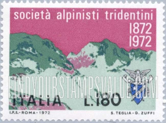 FindYourStampsValue: Sunset over Mountain Crozzon