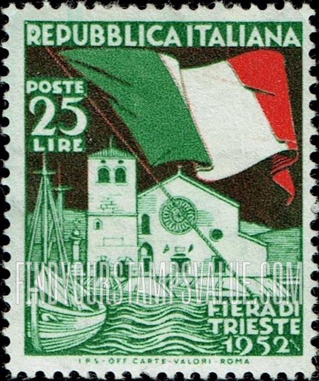 FindYourStampsValue: Flag and Basilica of St. Just