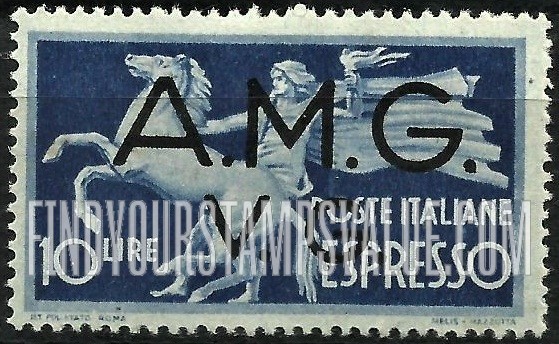 FindYourStampsValue: OCCUPATION SPECIAL DELIVERY - Rearing Horse and Torch-Bearer
