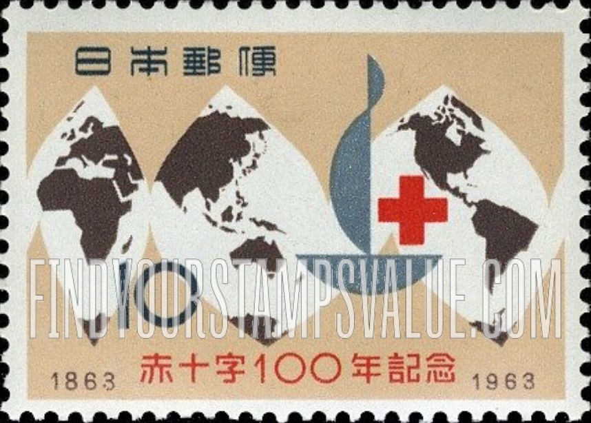 FindYourStampsValue: World Map and Centenary Emblem - 世界地図と100年の紋章