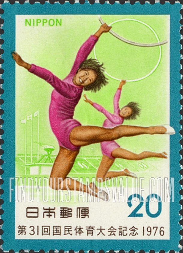 FindYourStampsValue: Gymnasts and Stadium - 新体操と競技場