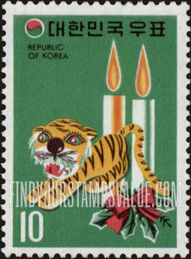 FindYourStampsValue: Tiger and Candles - 호랑이와 양초