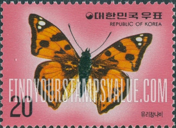 FindYourStampsValue: Dilipa Fenestra - 유리창나비