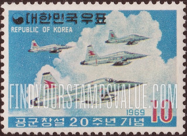 FindYourStampsValue: Formation of F-5A Planes - F-5A 편대