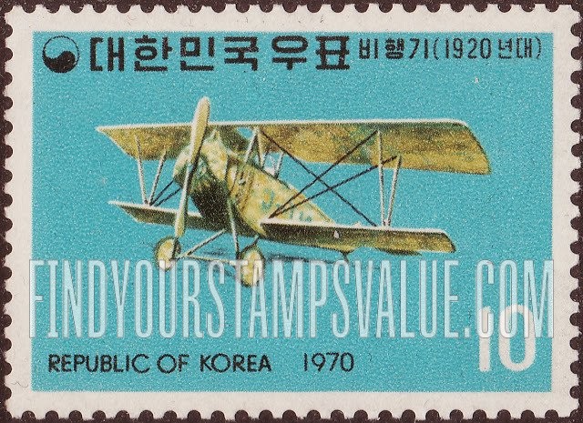 FindYourStampsValue: Nieuport Biplane - 뉴포트 복엽기