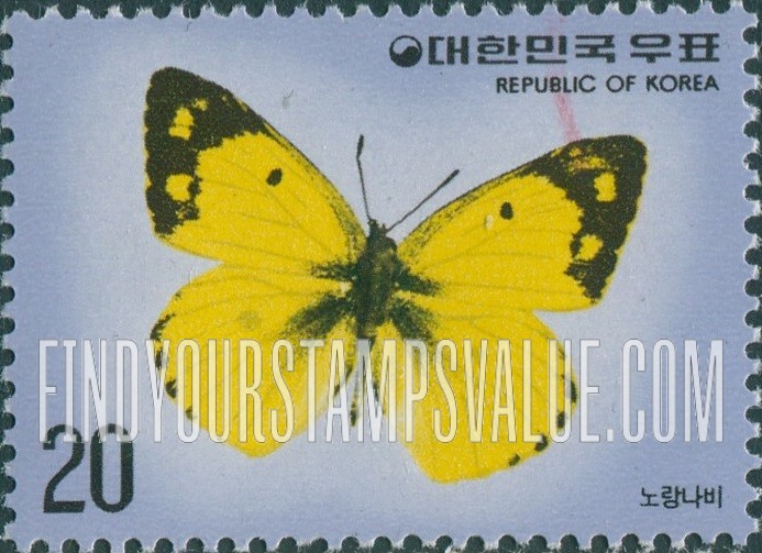 FindYourStampsValue: Colias Erate Esper - 노랑나비