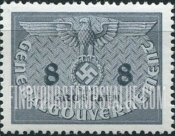 FindYourStampsValue: OCCUPATION OFFICIAL - Eagle and Swastika