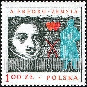 FindYourStampsValue: Polish dramatists: Aleksander Fredro (1793-1878)