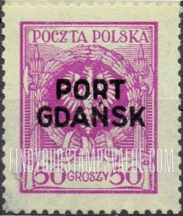 FindYourStampsValue: POLISH OFFICES ABROAD - Arms of Poland: Overprinted