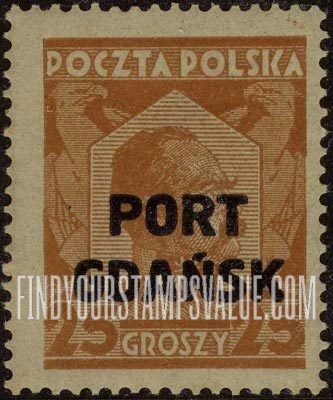 FindYourStampsValue: POLISH OFFICES ABROAD - Marshal Pilsudski: Same Overprint on Poland