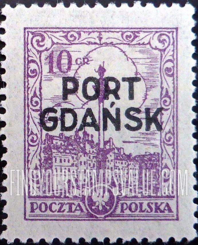 FindYourStampsValue: POLISH OFFICES ABROAD - Sigismund Monument, Warsaw: Overprinted