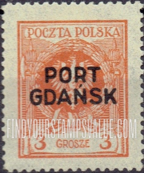 FindYourStampsValue: POLISH OFFICES ABROAD - Arms of Poland: Overprinted