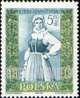 FindYourStampsValue: Regional Costumes: Woman from Szamotuli