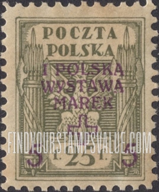 FindYourStampsValue: SEMI-POSTAL - Eagle: Regular Issue of 1919 Surcharged in Violet