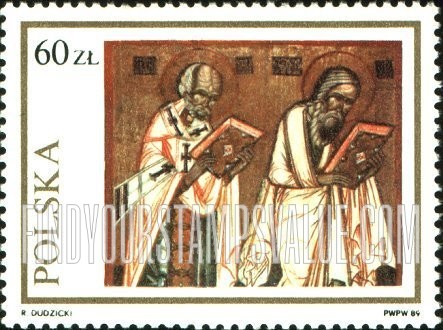 FindYourStampsValue: Religious Art: Two saints