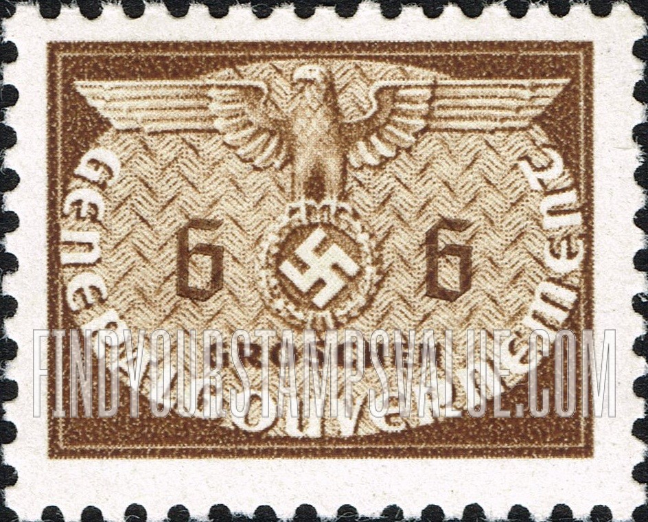 FindYourStampsValue: OCCUPATION OFFICIAL - Eagle and Swastika