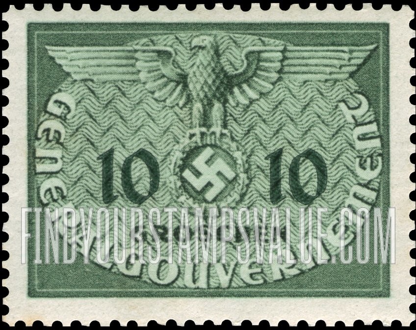 FindYourStampsValue: OCCUPATION OFFICIAL - Eagle and Swastika