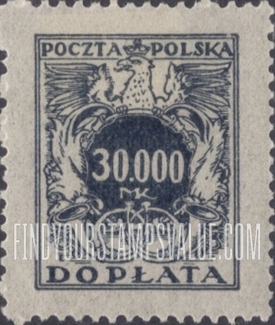 FindYourStampsValue: POSTAGE DUE - Numerals of Value: Type of 1921-22 Issue