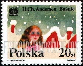 FindYourStampsValue: HAFNIA '87 - Fairy tales by Hans Christian Andersen (1805-1875): The Match Girl